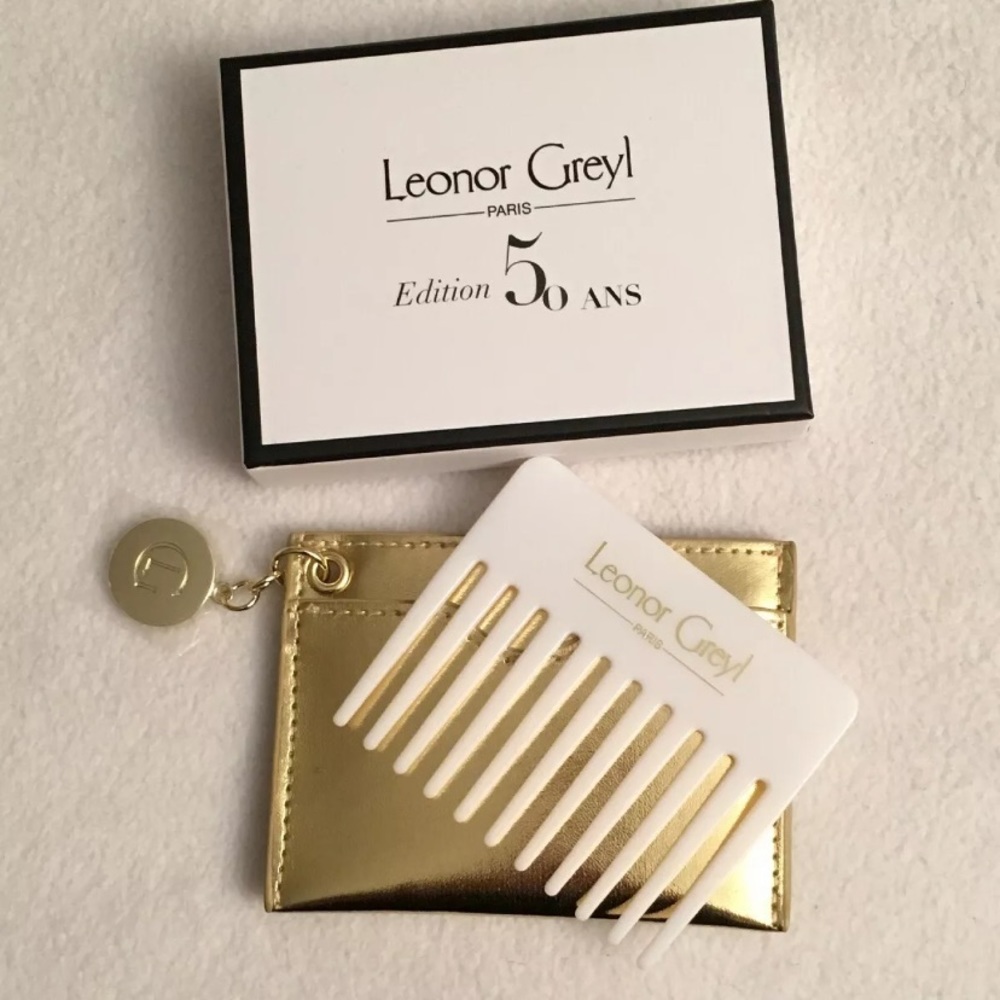 MINI/TRAVEL Leonor Greyl Paris Gold Pouch + Comb GWP version pls read desc